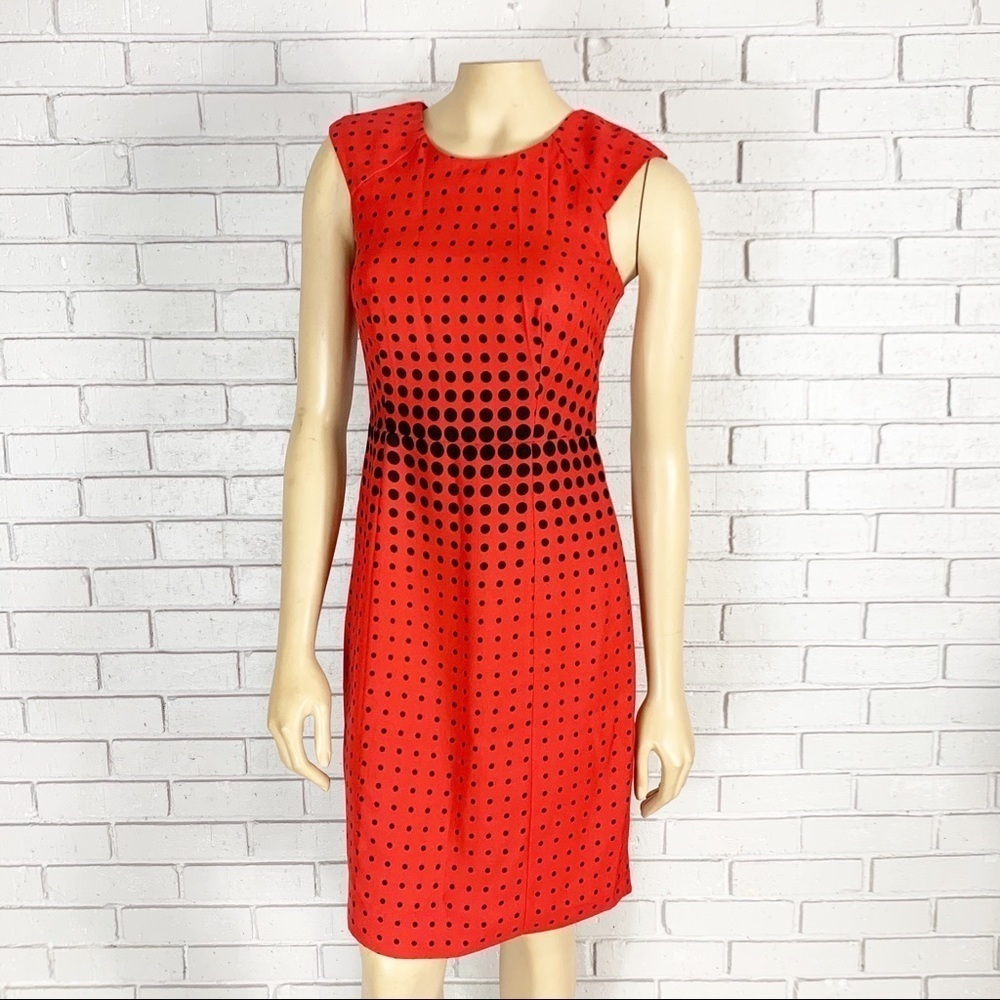 J. Crew Factory Women’s red graphic dot dress